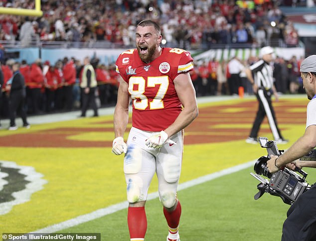 The jersey he wore in his first ever Super Bowl appearance in 2020 (pictured) was taken