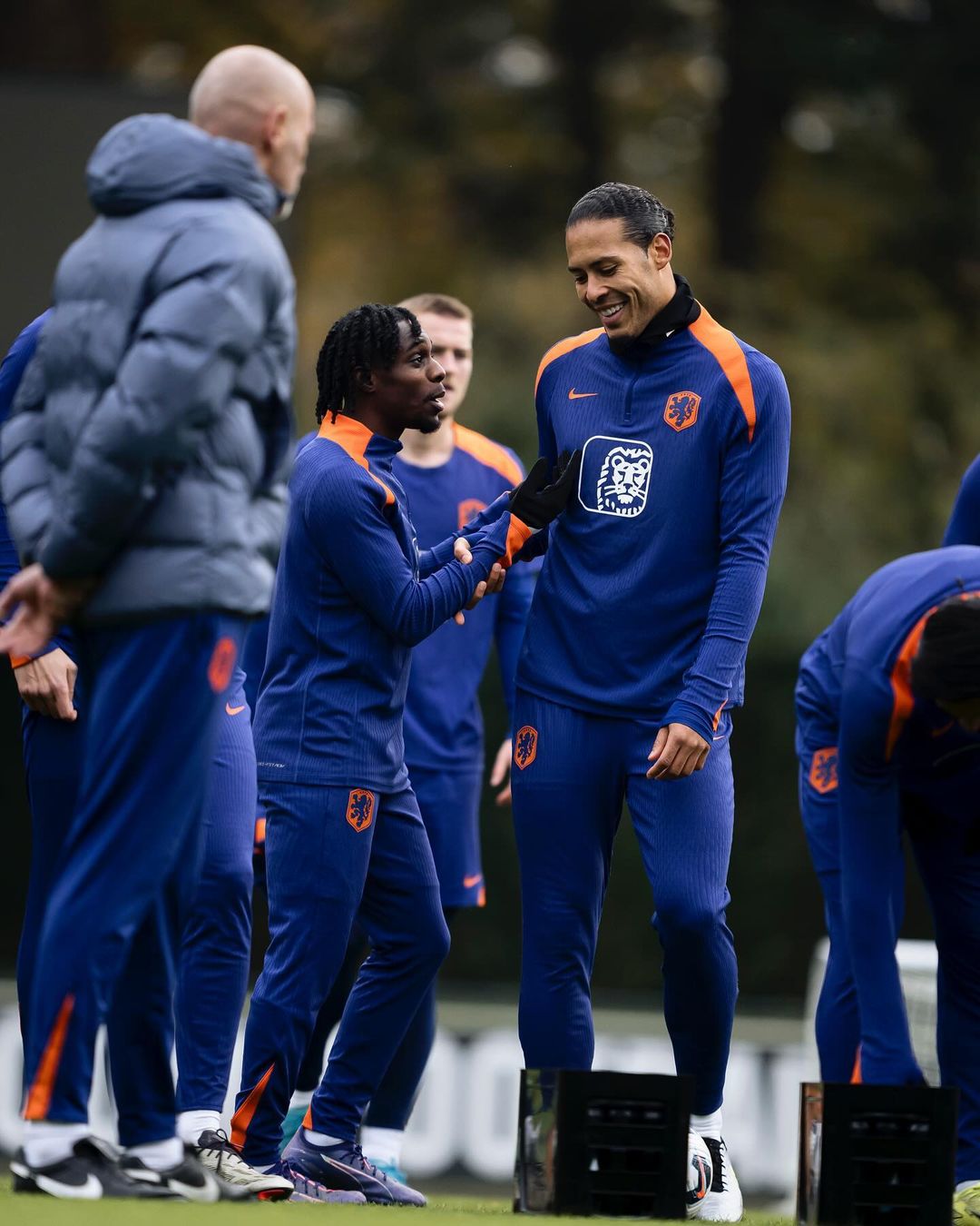 PHOTO GALLERY: Inside the first training session of Liverpool trio Gakpo, Gravenberch and Van Dijk on Netherland team